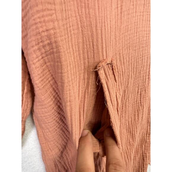 BKE Eased Dusty Rose Textured Tunic Shirt Size Large - Picture 5 of 9